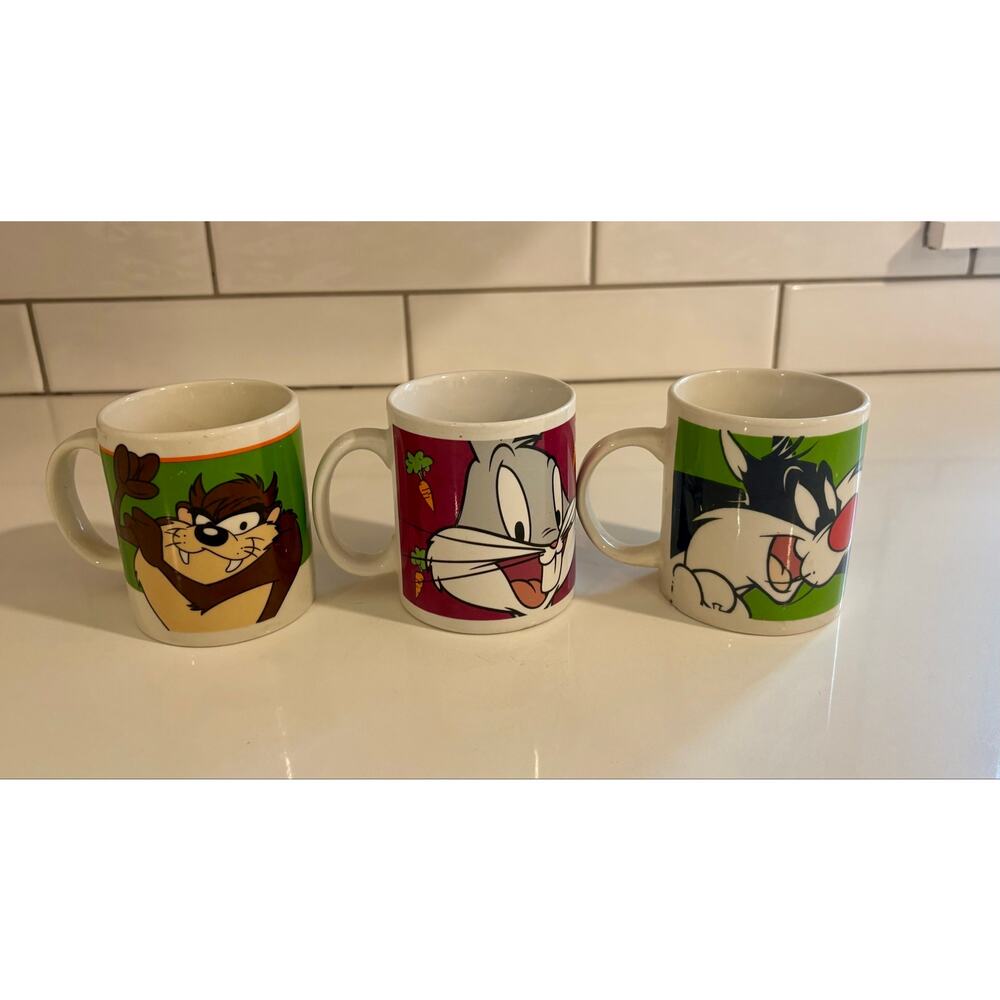 Set of 3 1999 Warner Bros. Looney Tunes Mugs